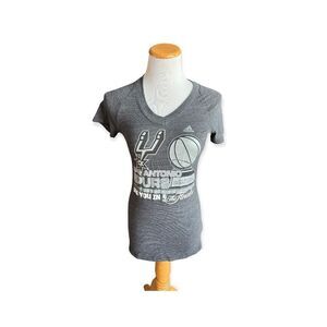Womens Adidas San Antonio Spurs 2014 Championship Finals Graphic Tee Shirt Sz S